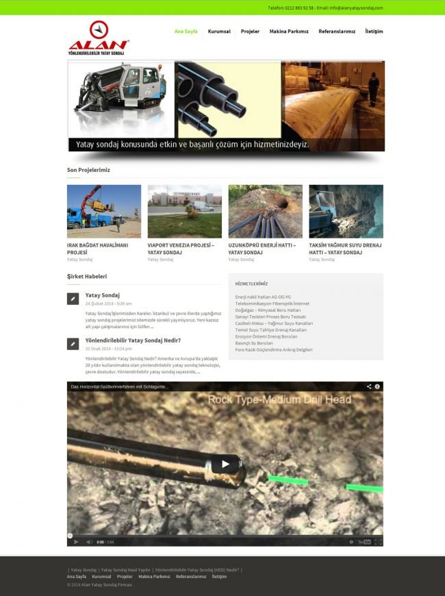 yatay sondaj web tasarım