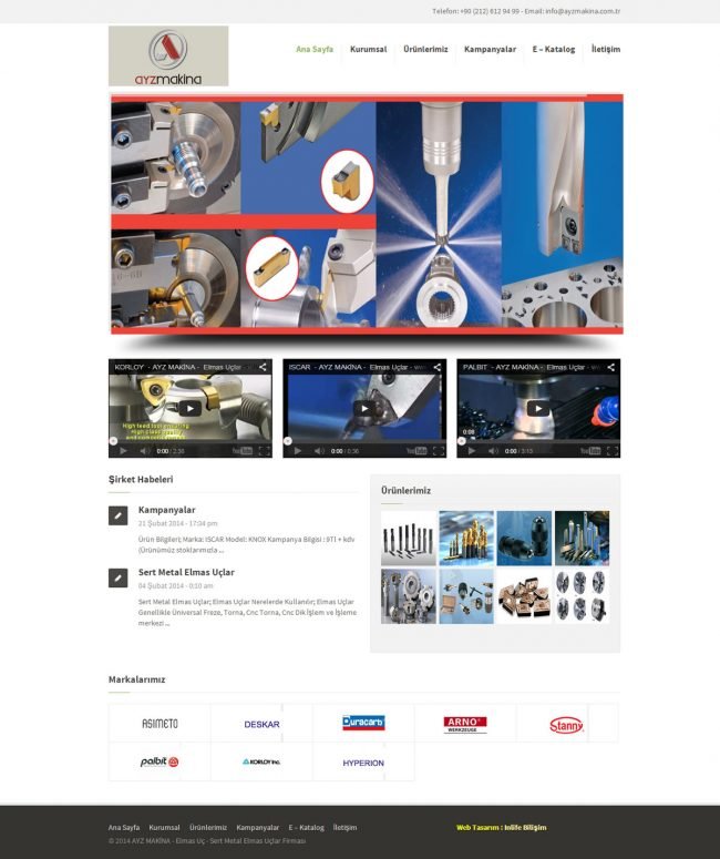 makina firması web tasarım