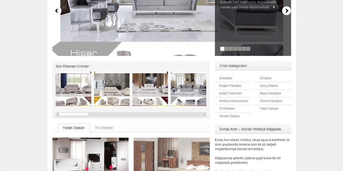 mobilya mağazası web tasarımı