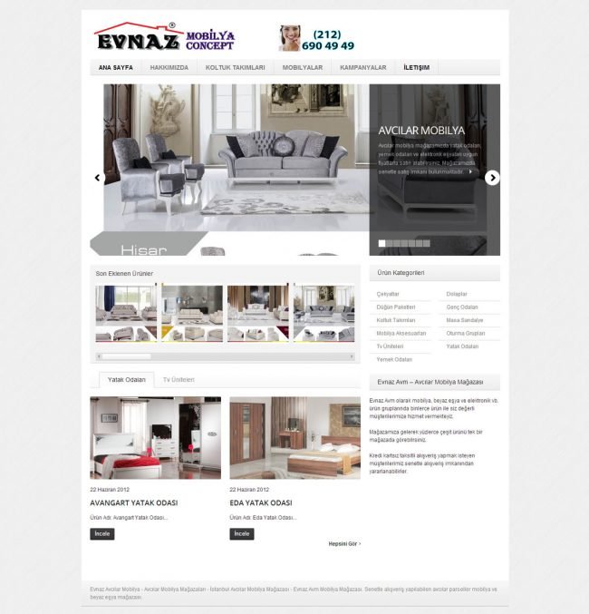 mobilya mağazası web tasarımı