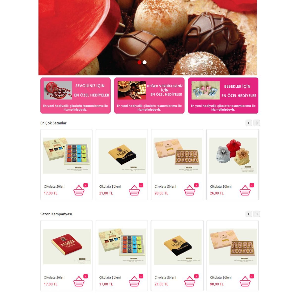 çikolata firması web tasarım