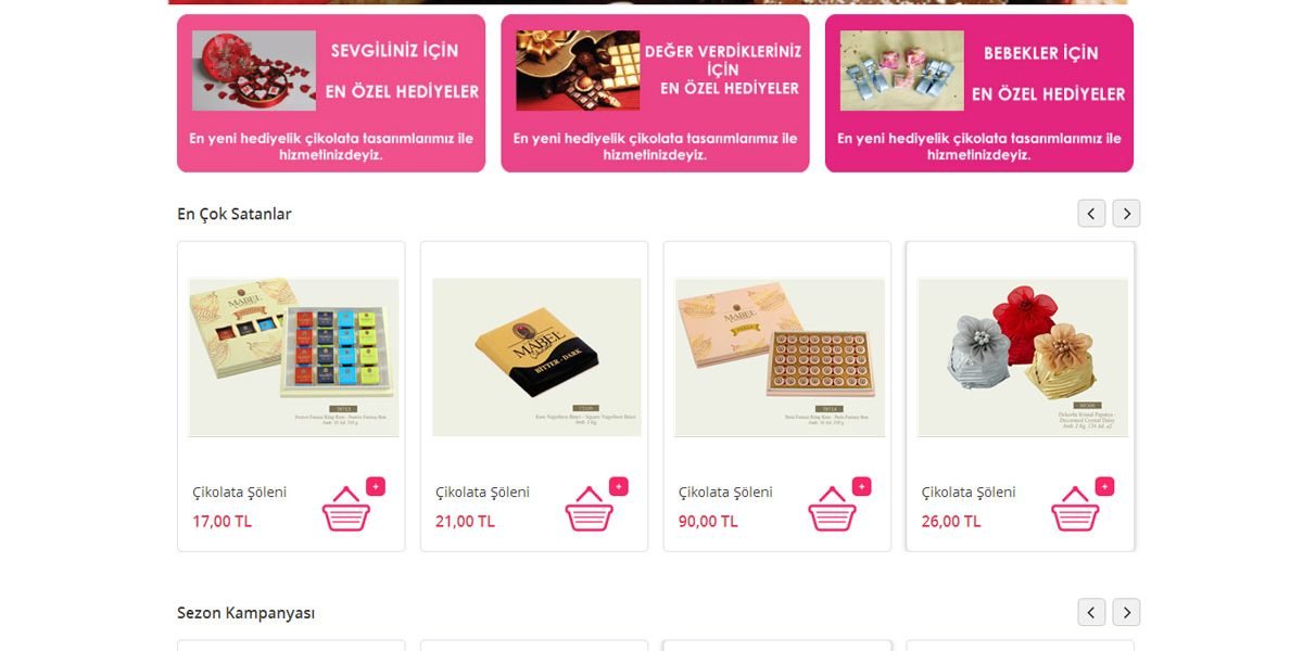 çikolata firması web tasarım