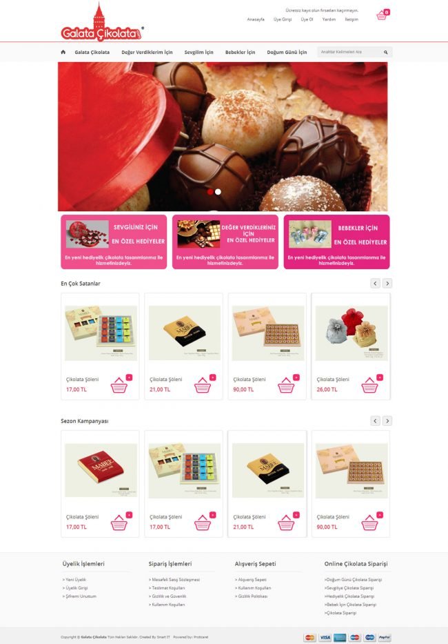 çikolata firması web tasarım