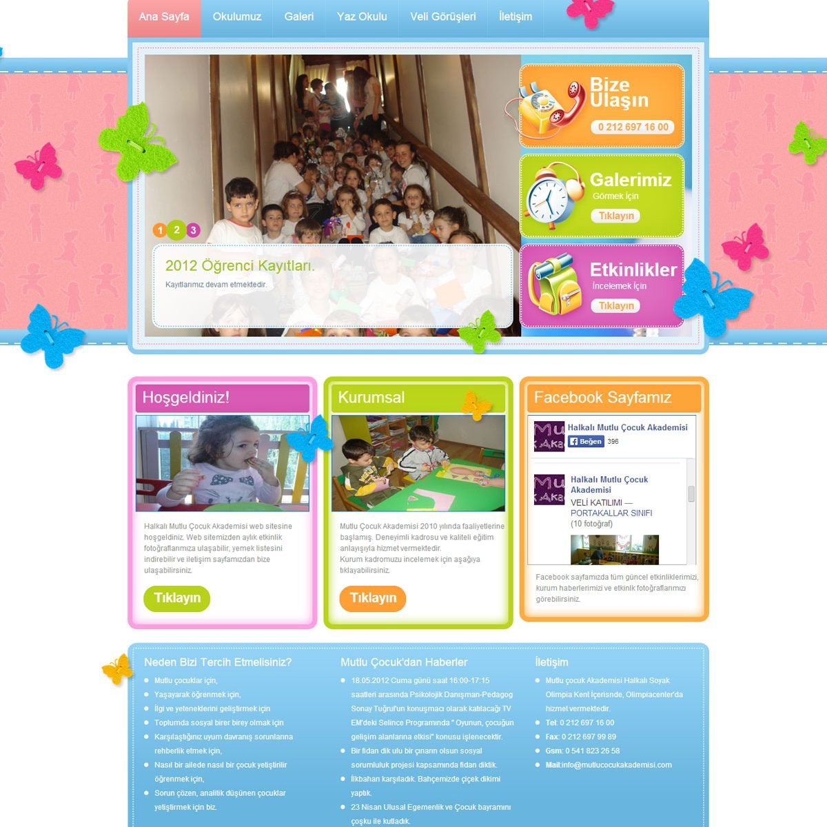 anaokulu için web tasarım