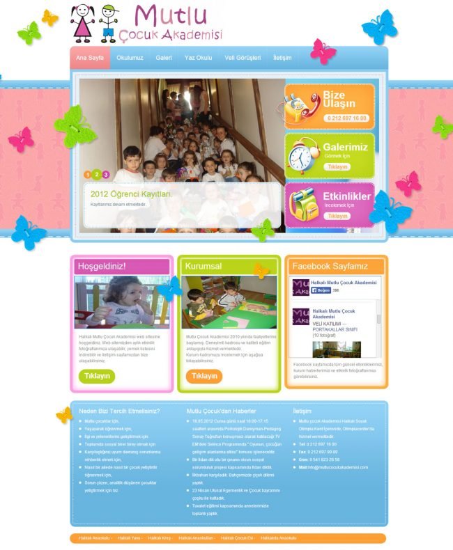 anaokulu için web tasarım